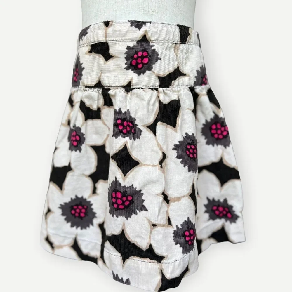 Genuine Kids from Oshkosh Girls Kids Cotton Floral Corduroy Mini Skirt. 4. 4T.